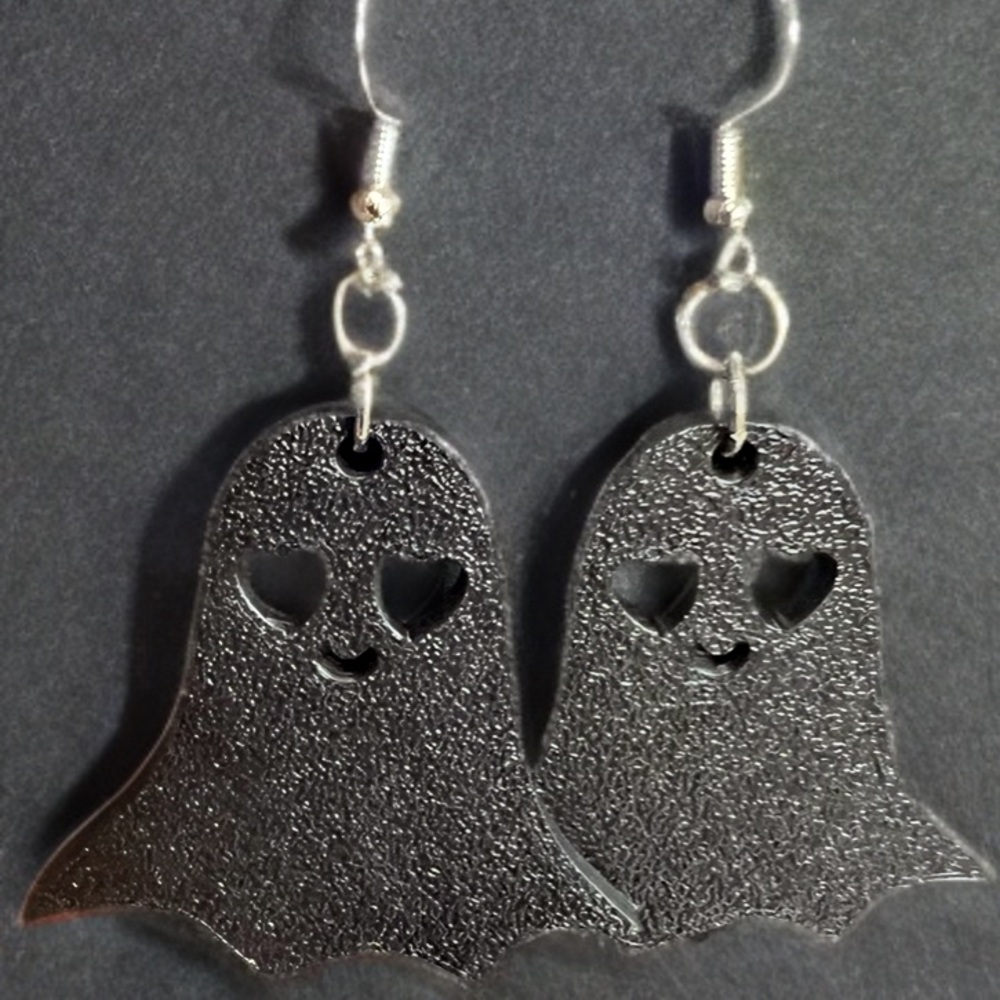 3D printed ghost earrings
